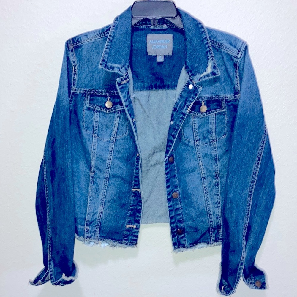 Alexander Jordon Medium Blue Denim Button Up Jacket. Medium